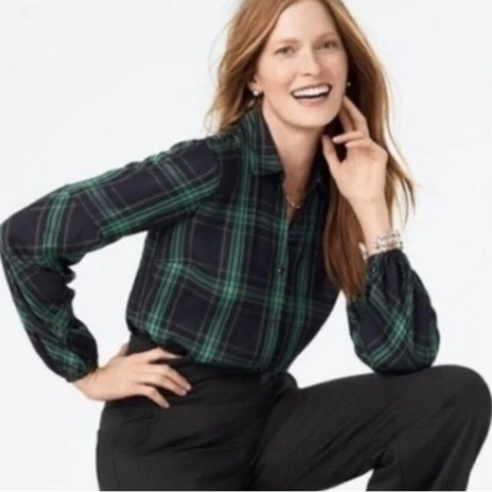 Cabi Big Sur a plaid Blouse